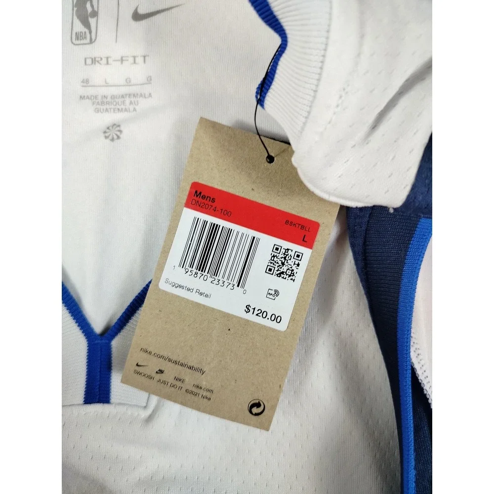 Nike Jersey Mens‎ Large White NBA Doncic 77 Swingman Dallas Mavericks Basketball